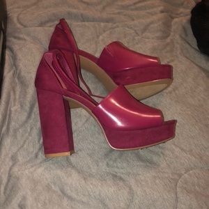 Burgundy heels 8.5